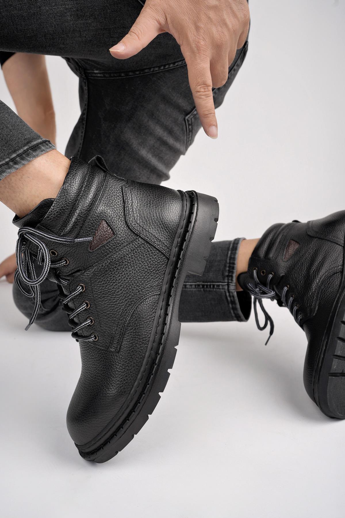 STEPHAN Garantili Bağcıklı Hakiki Deri Kaymaz Taban Erkek Bot - Görsel 8