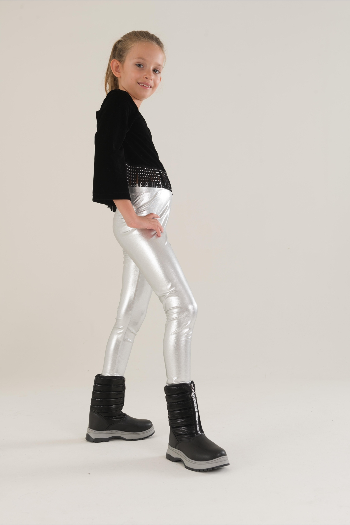 SUGAR Garantili Çocuk Unisex Rahat Kalıp Önü Fermuarlı İçi Kürklü Yağmur ve Kar Botu - Görsel 7