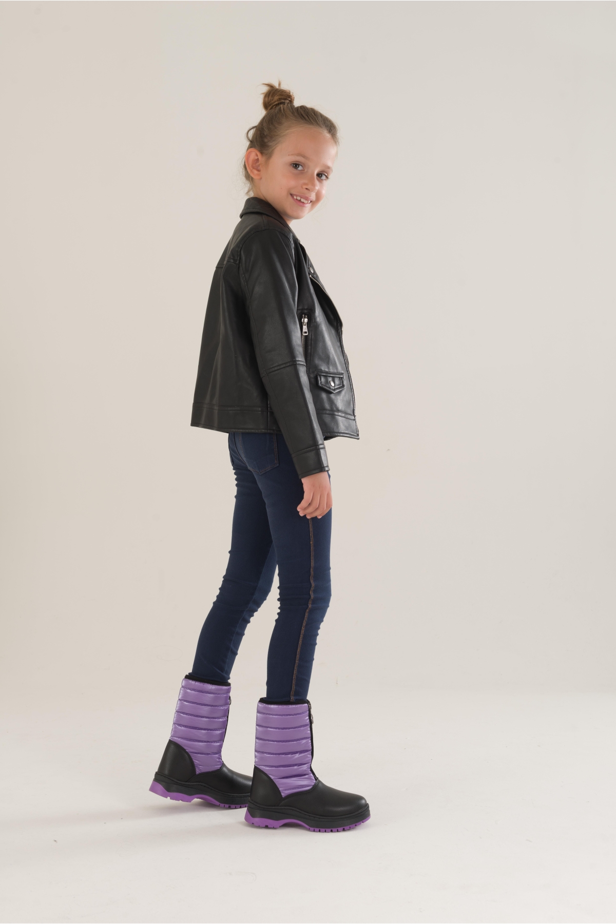 SUGAR Garantili Çocuk Unisex Rahat Kalıp Önü Fermuarlı İçi Kürklü Yağmur ve Kar Botu - Görsel 6