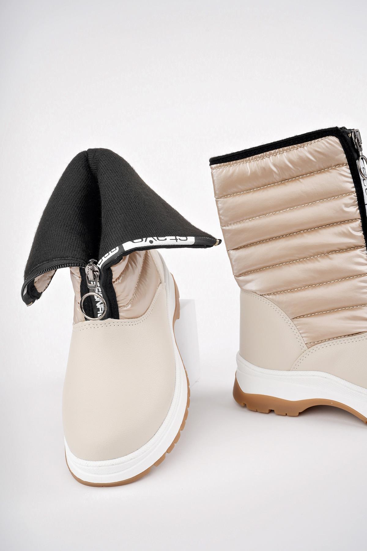 SUGAR Garantili Çocuk Unisex Rahat Kalıp Önü Fermuarlı İçi Kürklü Yağmur ve Kar Botu - Görsel 4