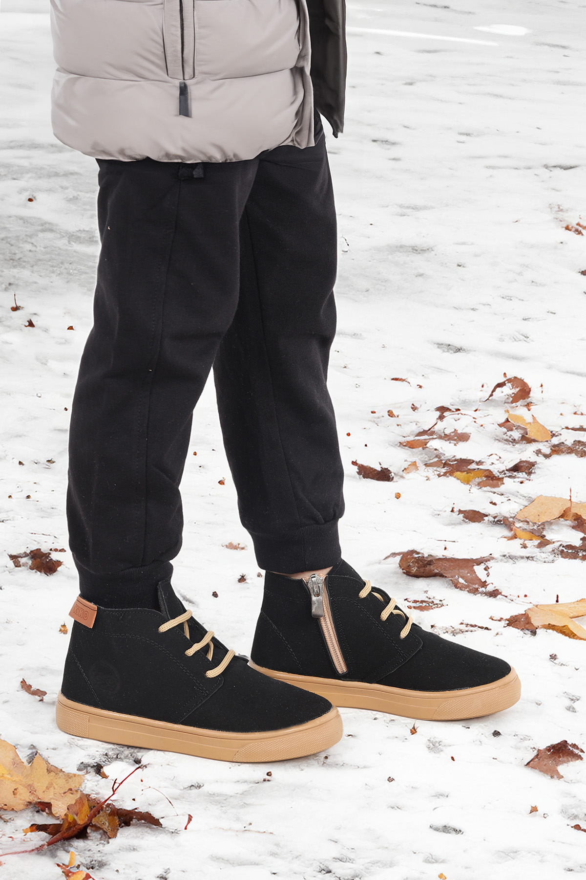 Homer Fermuarlı Erkek Çocuk Günlük Bot Ayakkabı Siyah - Görsel 2