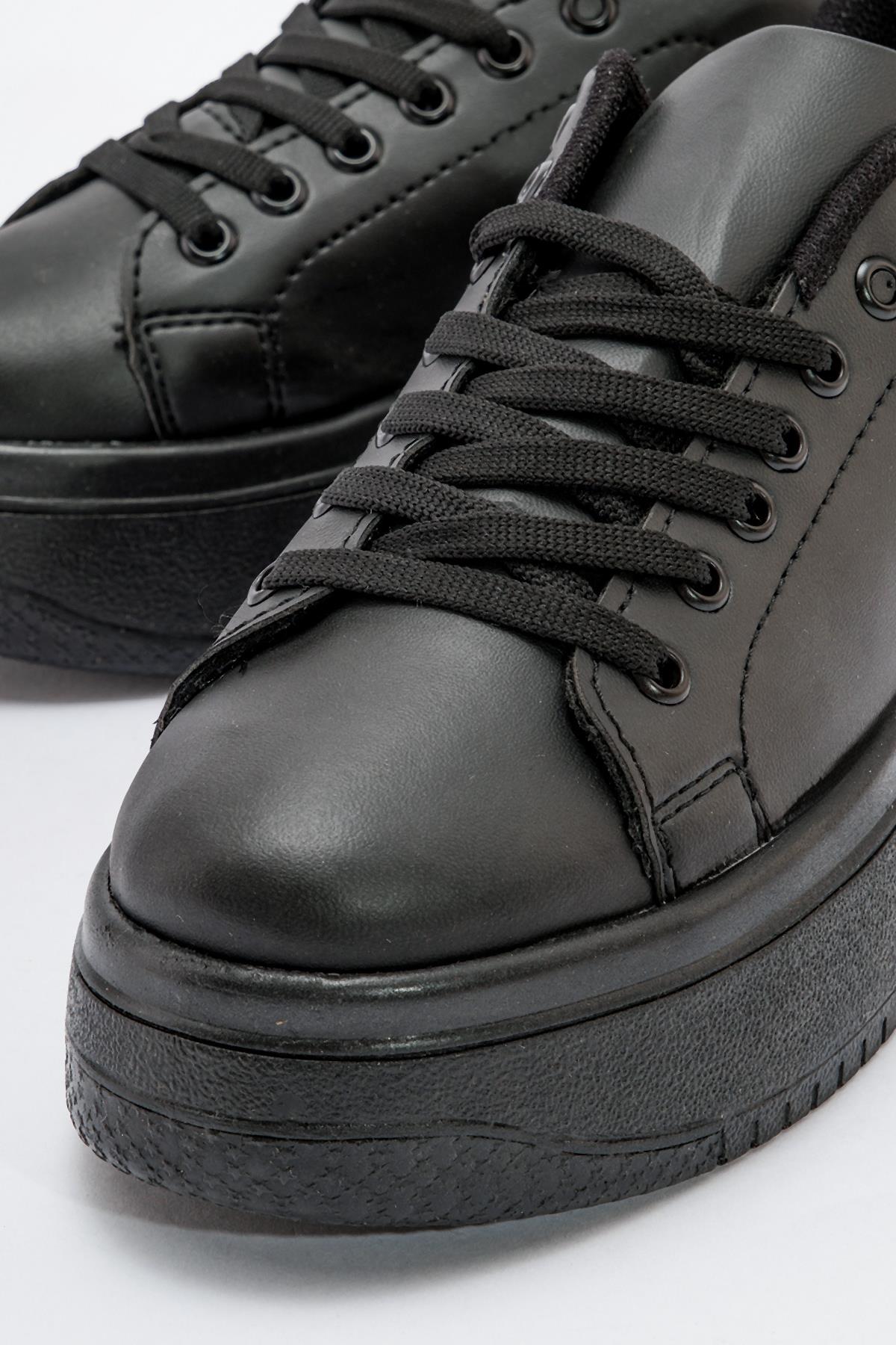 Kadın Anorak Spor Ayakkabı SİYAH CİLT - Görsel 4