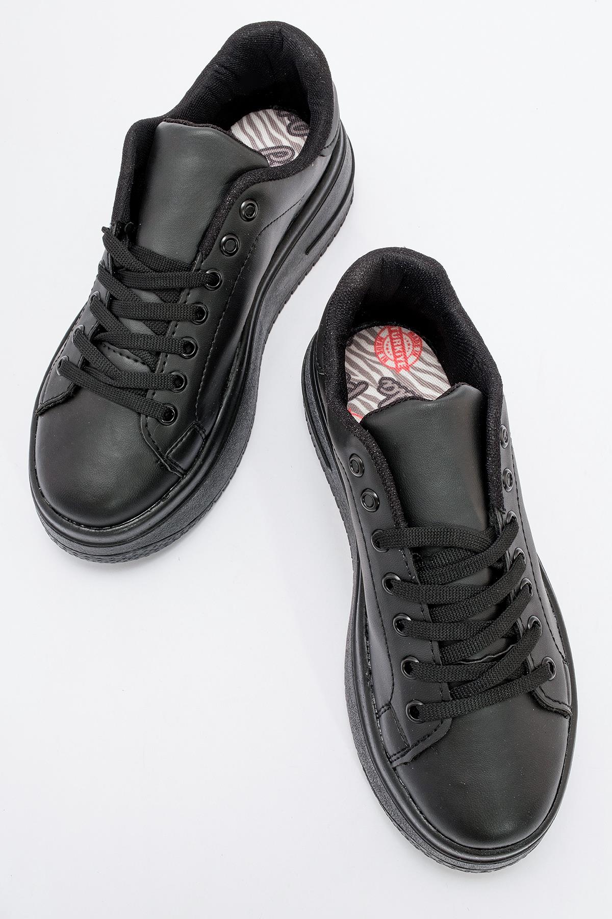 Kadın Anorak Spor Ayakkabı SİYAH CİLT - Görsel 6