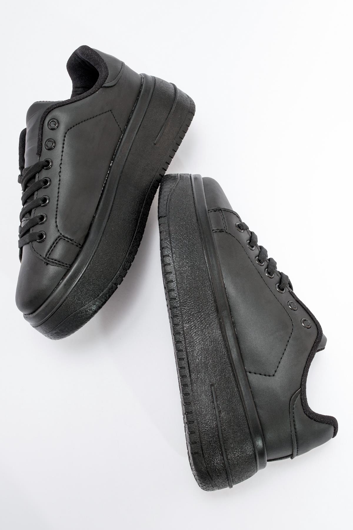 Kadın Anorak Spor Ayakkabı SİYAH CİLT - Görsel 7