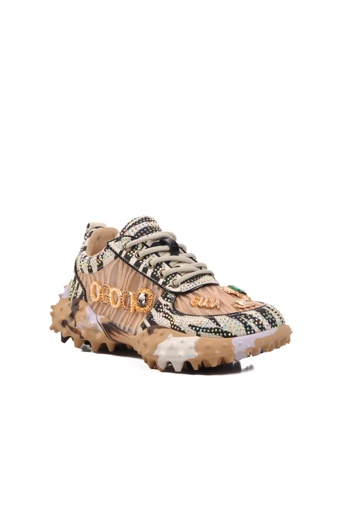 Guja Guja 24K351-1 Bej Taşlı İşlemeli Kadın Spor Ayakkabı Sneaker | Flo Bej - 4. görsel