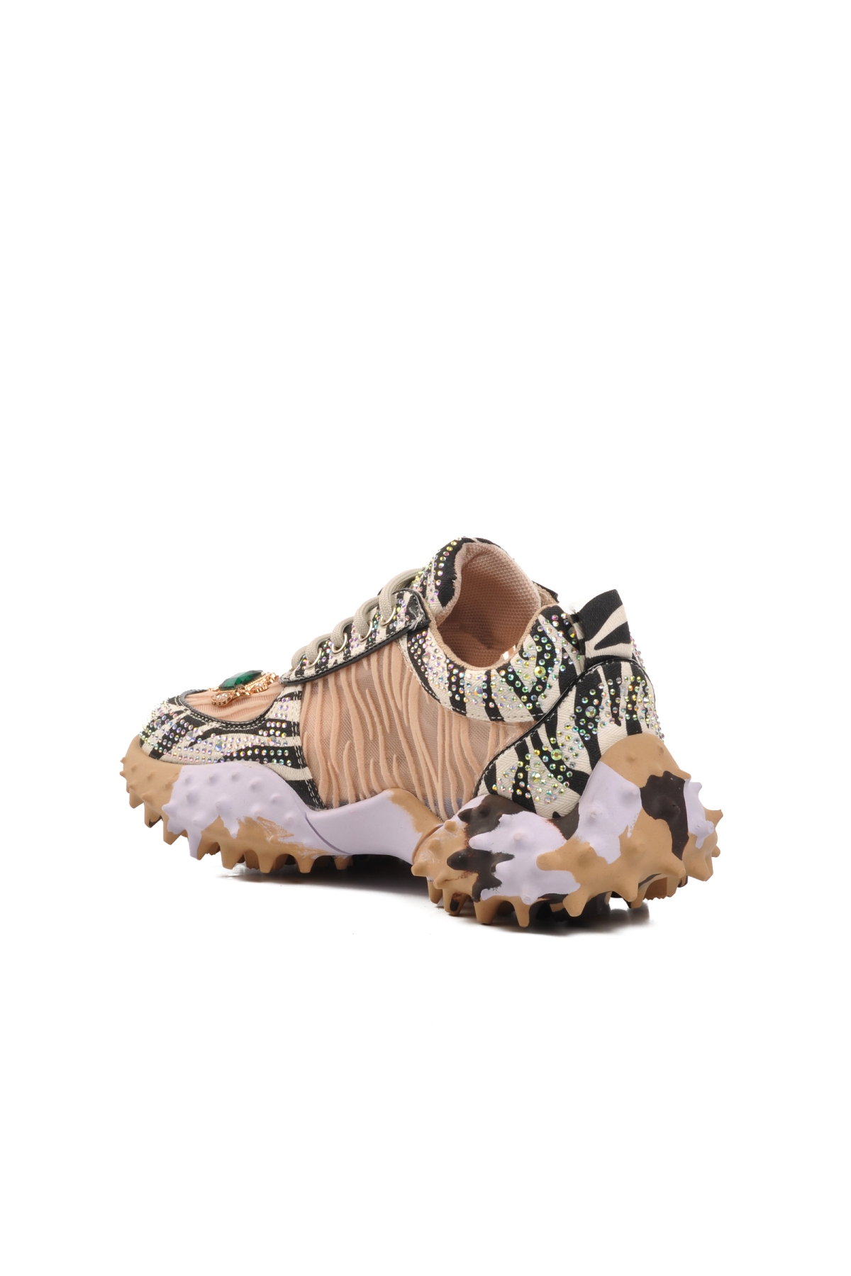 Guja Guja 24K351-1 Bej Taşlı İşlemeli Kadın Spor Ayakkabı Sneaker | Flo Bej - 5. görsel