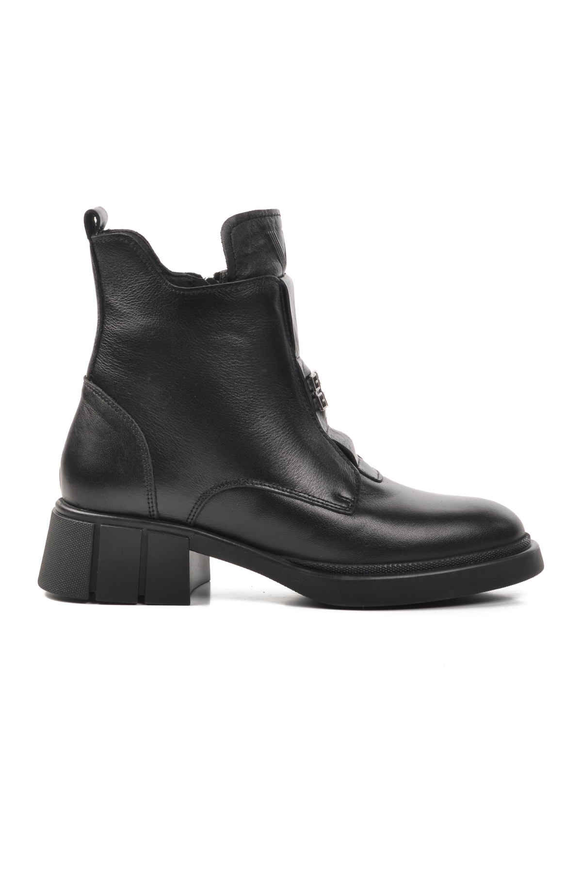 9906 Siyah İçi Polarlı Hakiki Deri Kadın Bot - Görsel 2