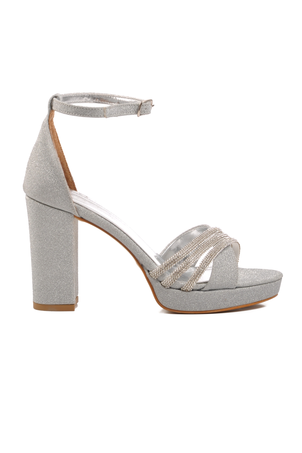 655328 Gümüş Kadın Abiye Ayakkabı - Görsel 2