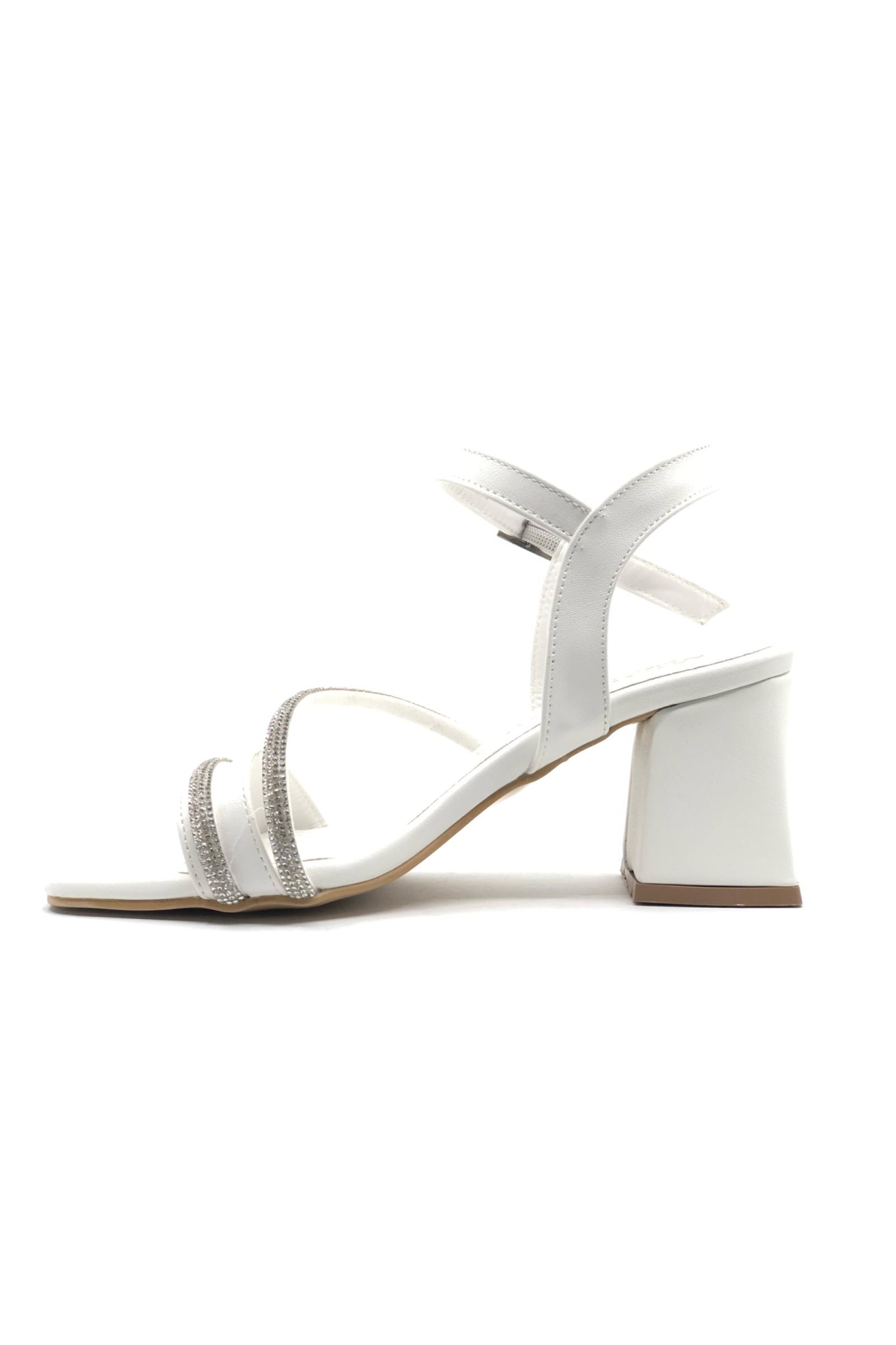 Şerit Taş Detaylı 8 cm Topuklu Kadın Abiye Ayakkabı - Görsel 4