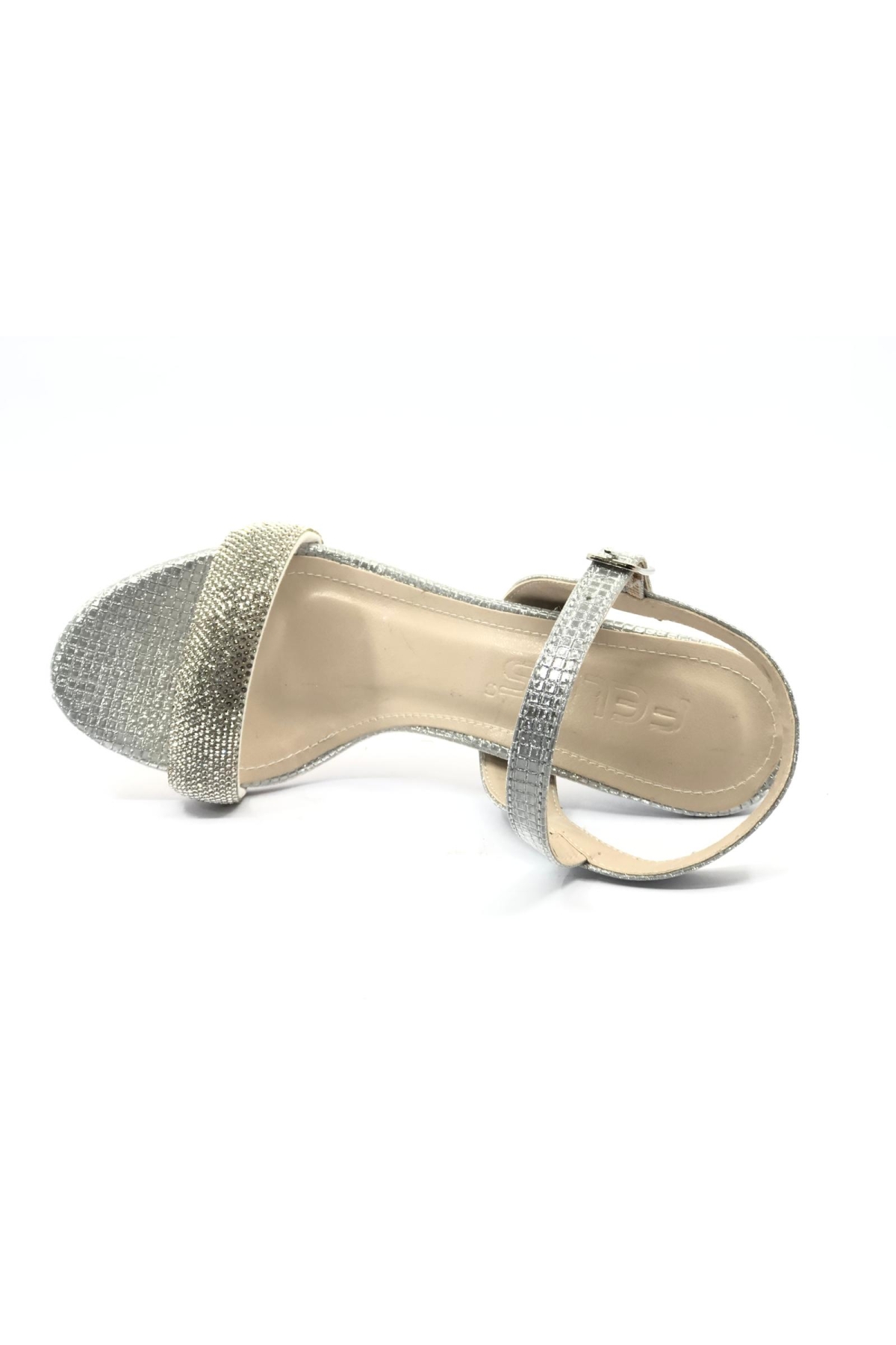 Geniş Taş Bantlı Arkası Açık Kadın Abiye Ayakkabı - Görsel 6