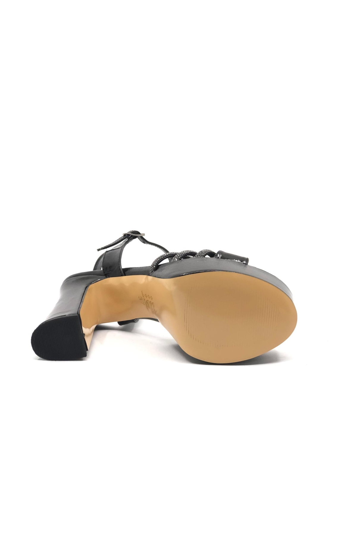 Çapraz 13 cm Yüksek Platform Topuklu Taşlı Kadın Abiye Ayakkabı - Görsel 8