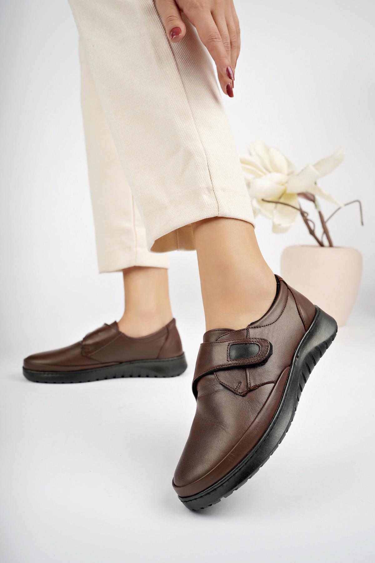 ARCH Garantili Ortopedik Taban Topuk Dikeni Hakiki Deri Kadın Ayakkabı - Görsel 7