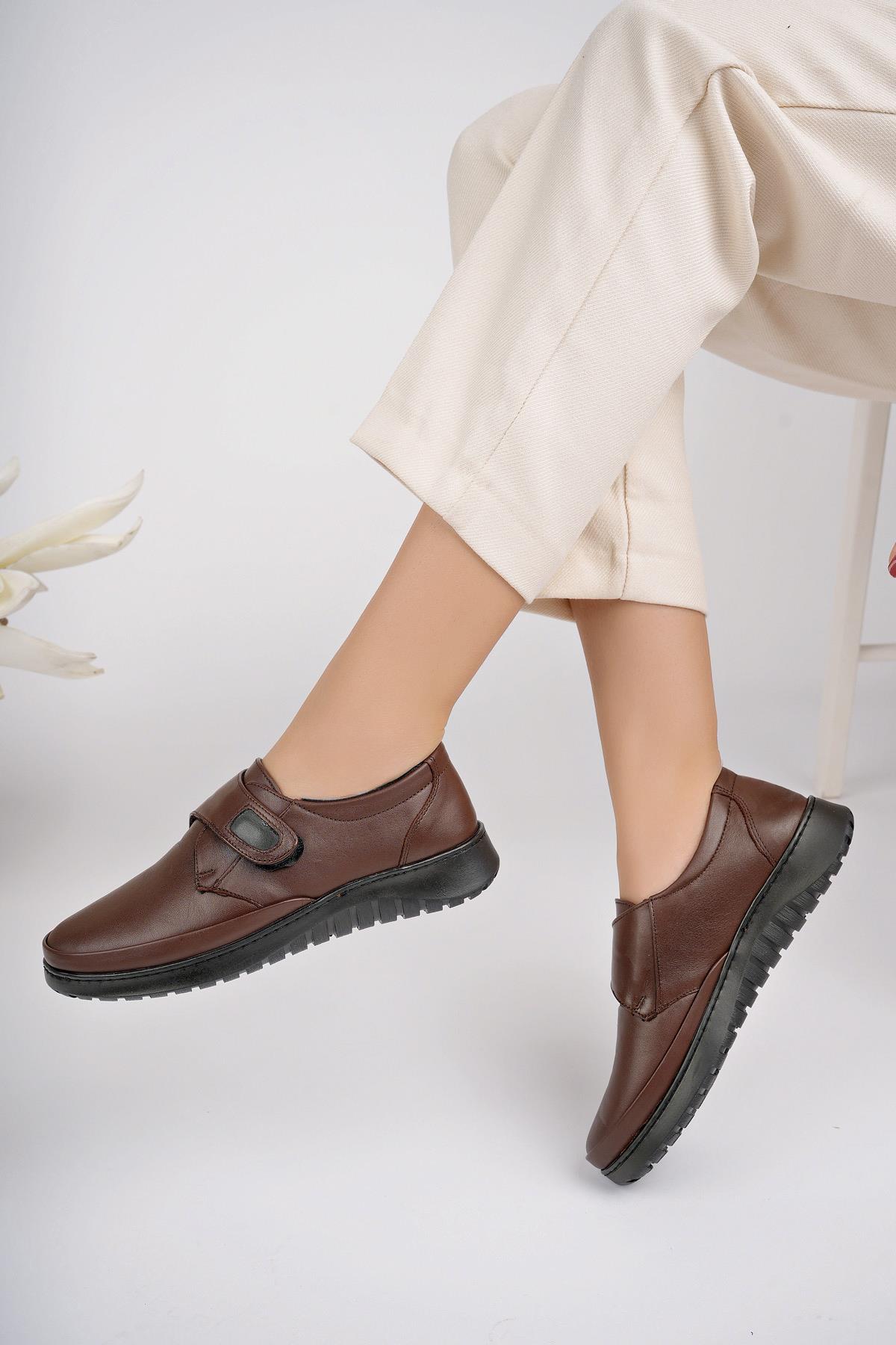 ARCH Garantili Ortopedik Taban Topuk Dikeni Hakiki Deri Kadın Ayakkabı - Görsel 8