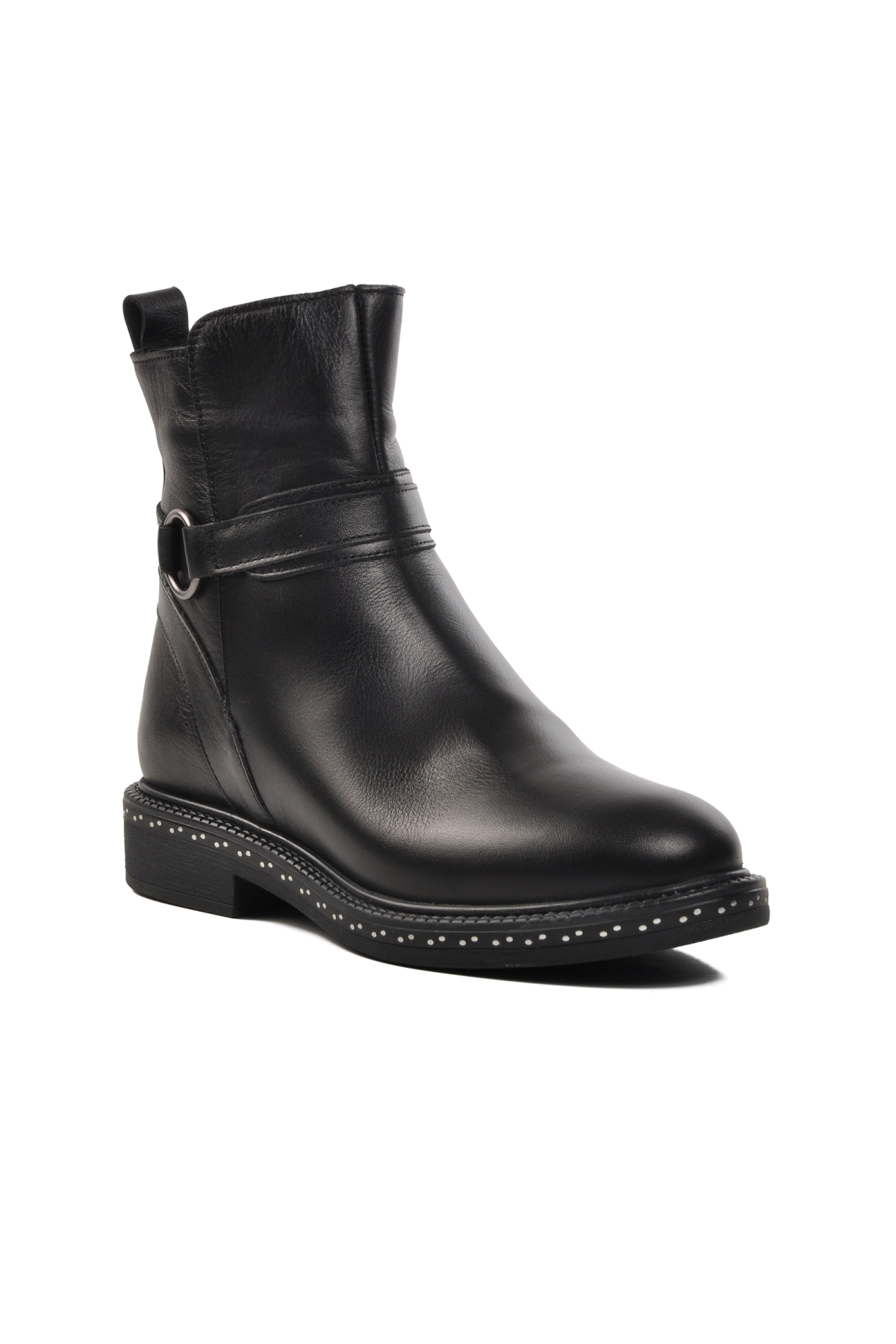 9856 Siyah İçi Kürklü Hakiki Deri Kadın Bot - Görsel 6