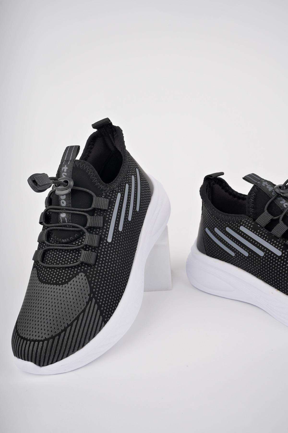 LUPİN Garantili Günlük Unisex Çocuk Bağcıklı Rahat Sneaker Spor Ayakkabı - Görsel 4