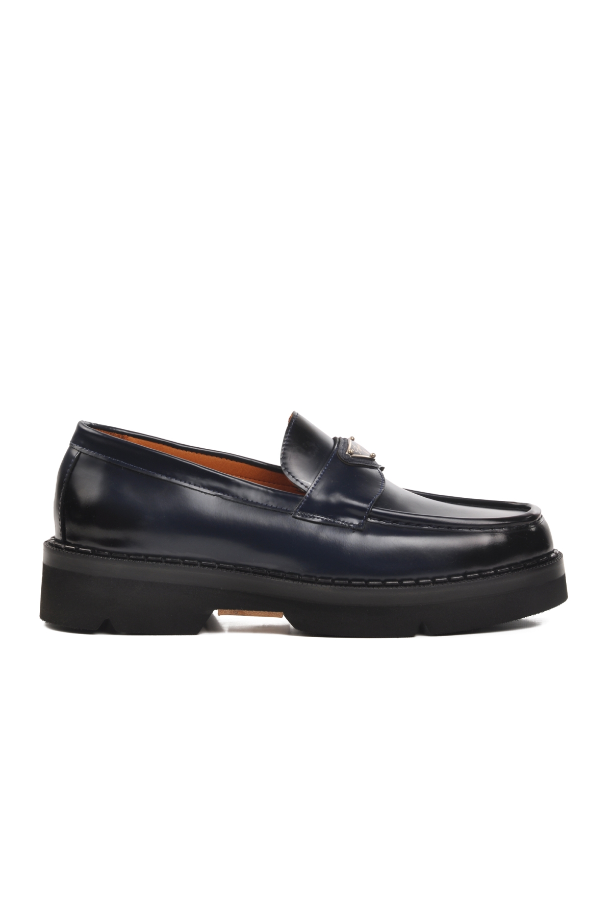 Premium 7708 Lacivert Geniş Kalıp Deri Erkek Klasik Ayakkabı - Görsel 2