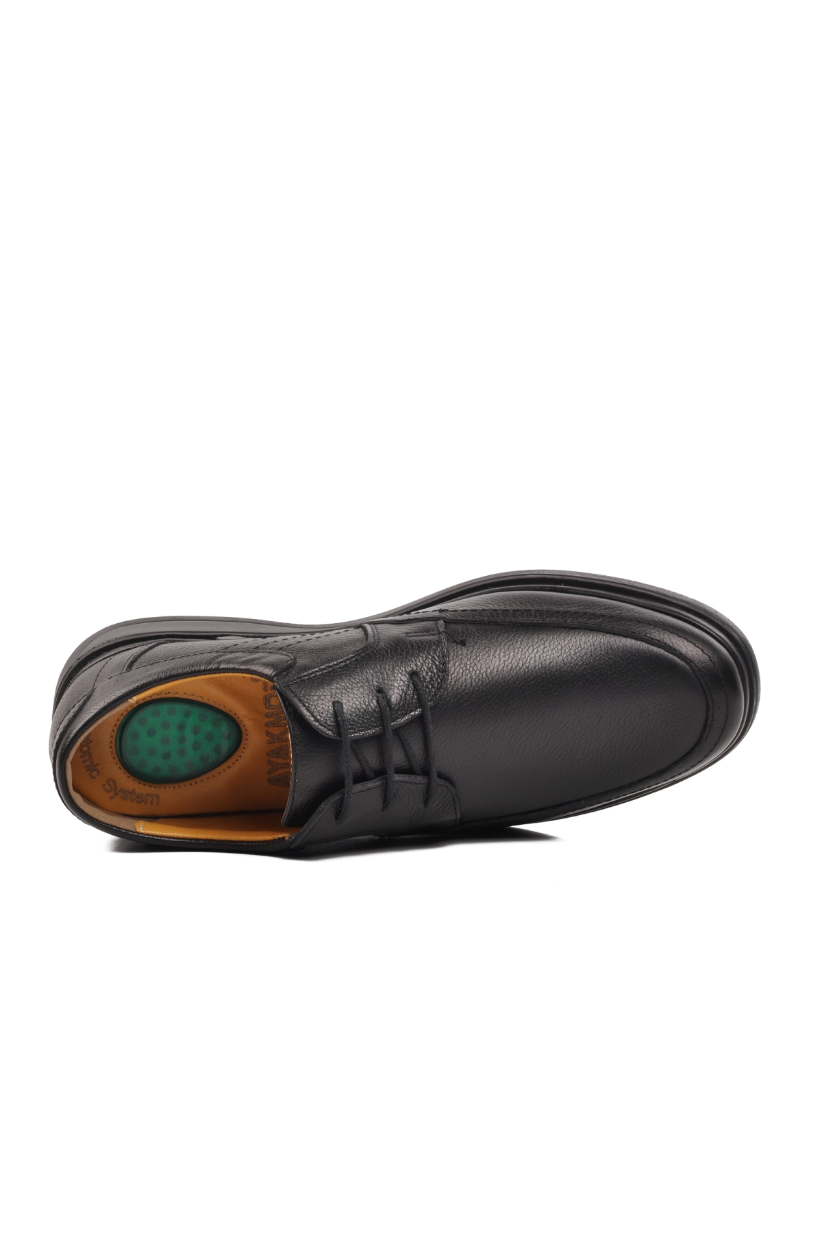 962 Jel Taban Bağcıklı Deri Siyah Erkek Günlük Ayakkabı - Görsel 5