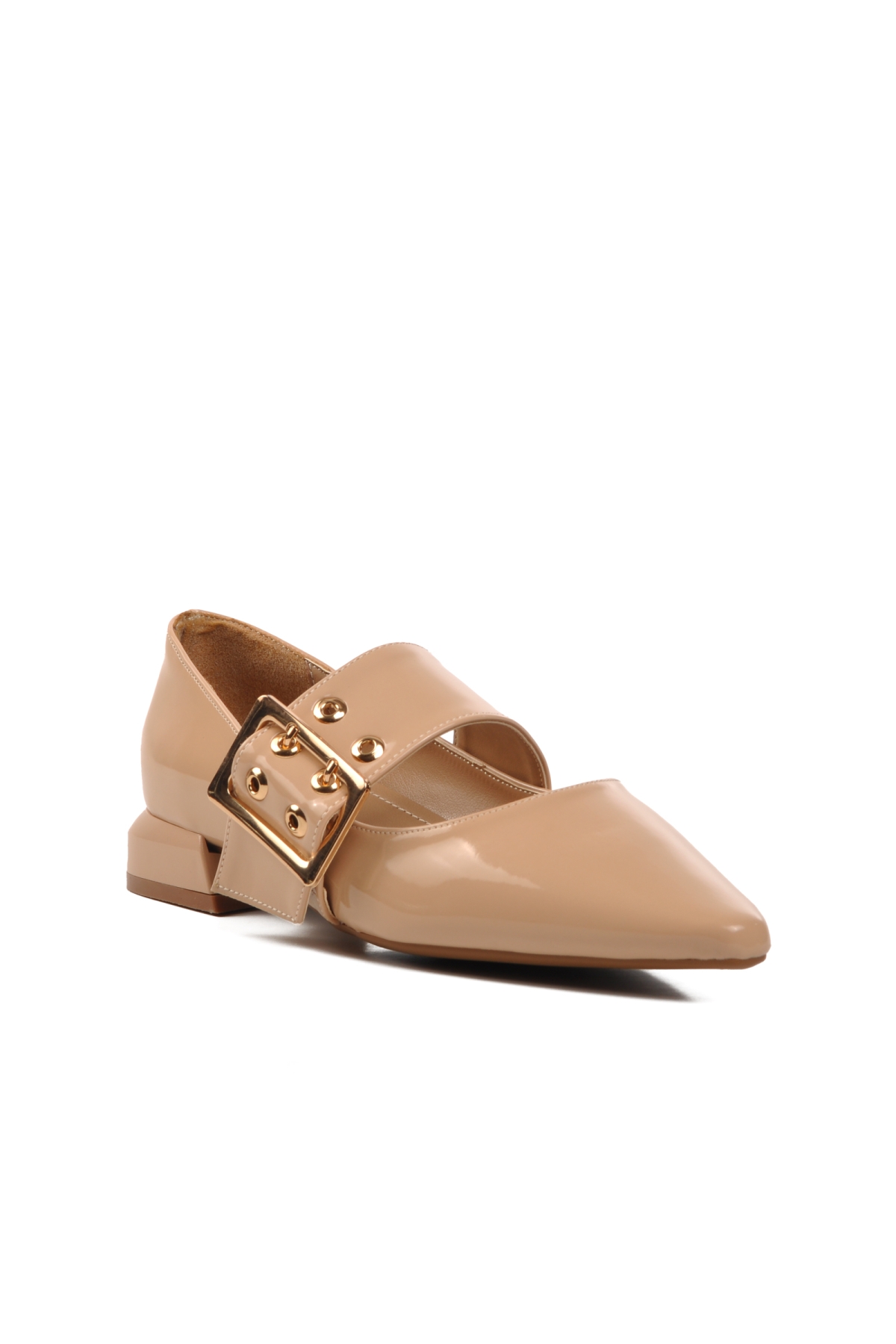 519028 Nude Rugan Kadın Abiye Ayakkabı - Görsel 4