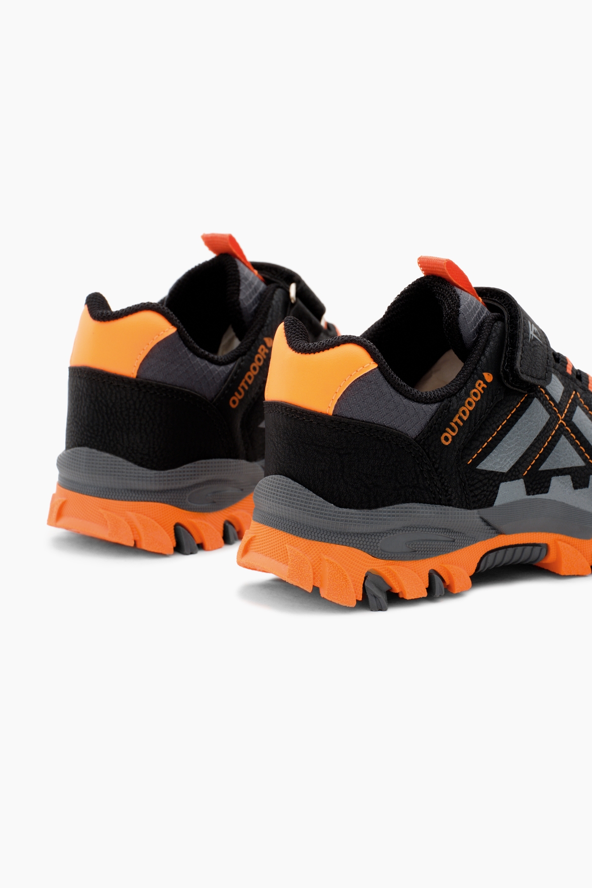 Çocuk Unisex Füme Oranj Termo Taban Su İtici Kumaş Cırtlı Trekking Ayakkabı - Görsel 6