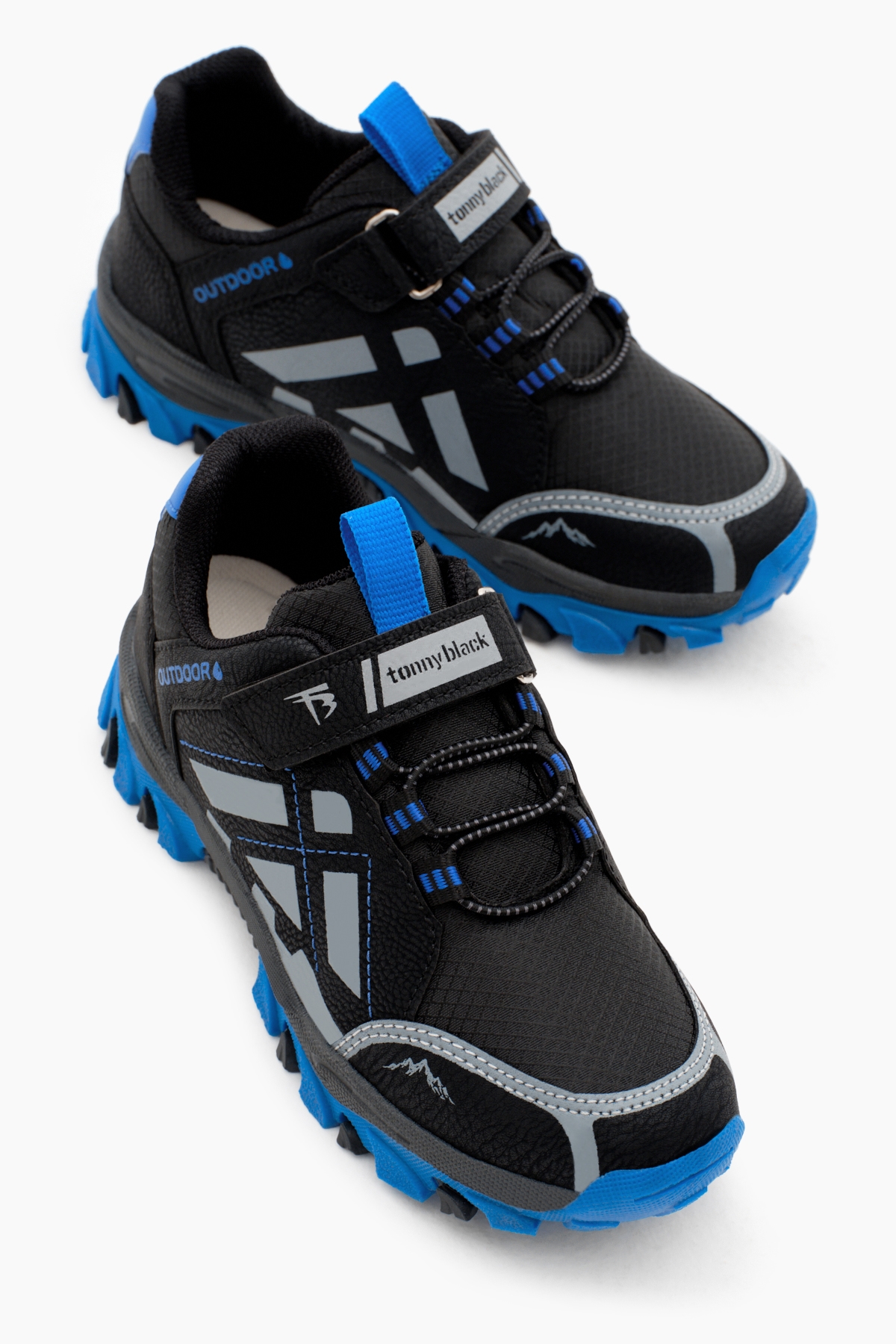 Çocuk Unisex Siyah Sax Termo Taban Su İtici Kumaş Cırtlı Trekking Ayakkabı - Görsel 3