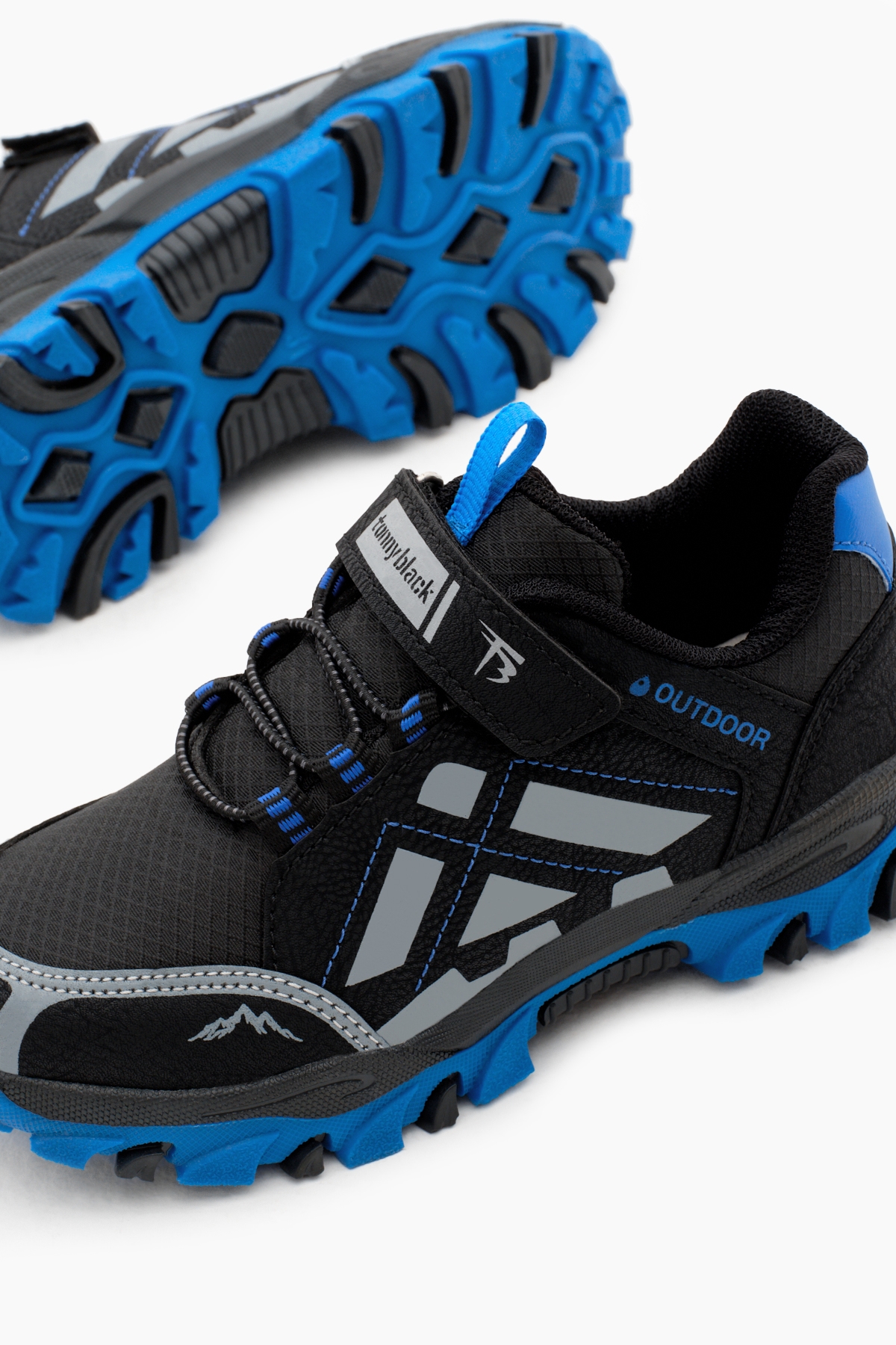 Çocuk Unisex Siyah Sax Termo Taban Su İtici Kumaş Cırtlı Trekking Ayakkabı - Görsel 5