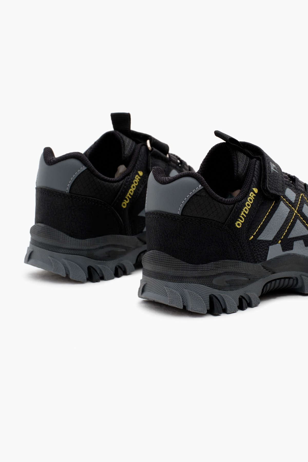 Çocuk Unisex Siyah Füme Termo Taban Su İtici Kumaş Cırtlı Trekking Ayakkabı - Görsel 6