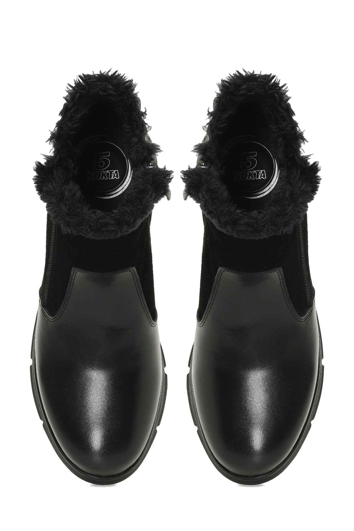 105314.Z4PR Siyah Kadın Düz Bot - Görsel 5