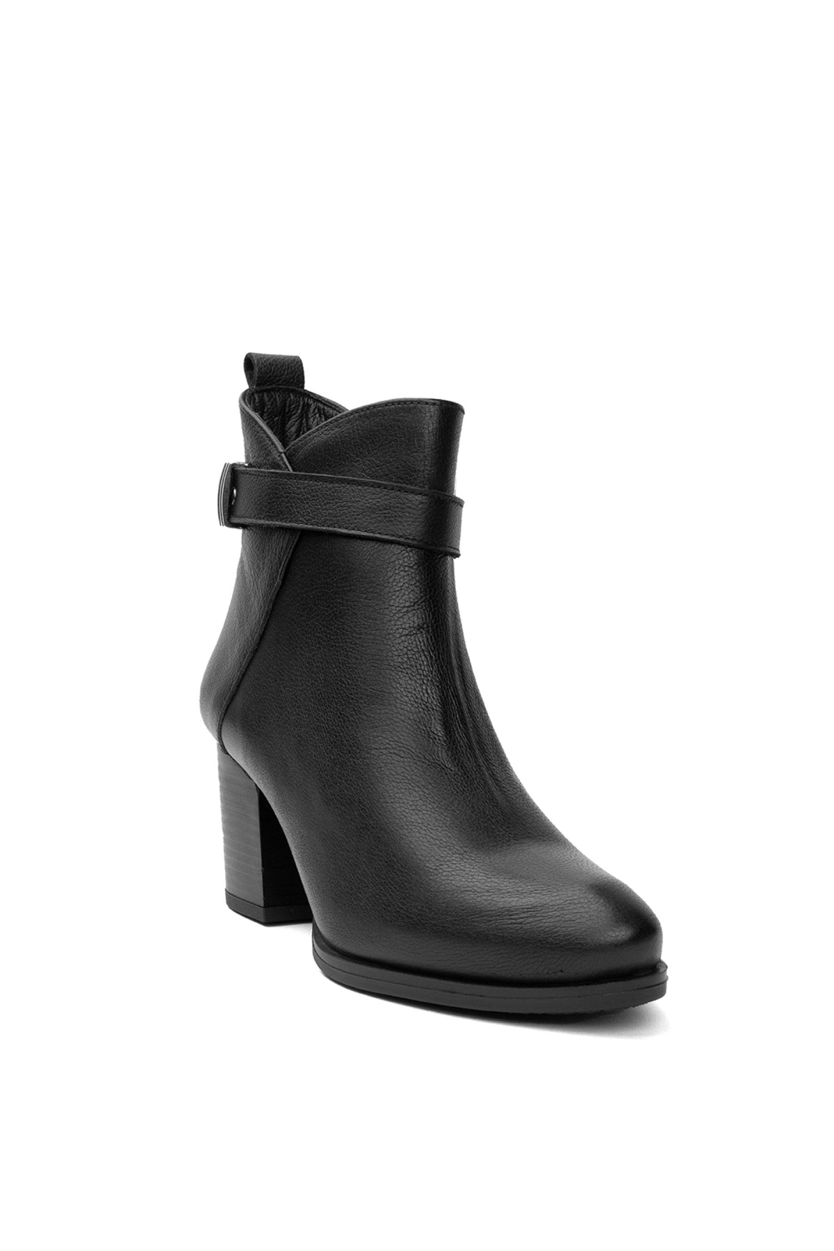 Elit SRK86608-1 Kadın Hakiki Deri Topuklu Bot Siyah - Görsel 3
