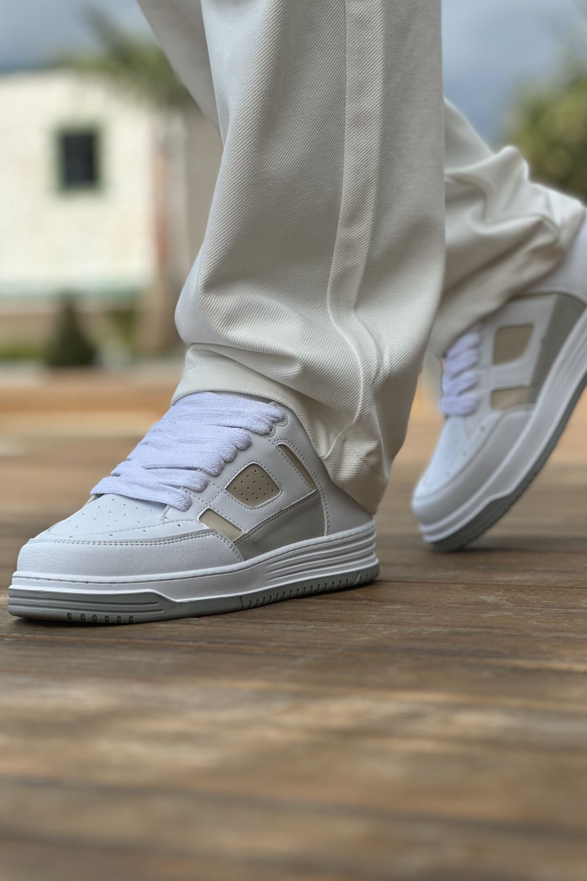 CH2410 CBT Avax Erkek Spor Ayakkabı BEYAZ / BEJ - Görsel 3