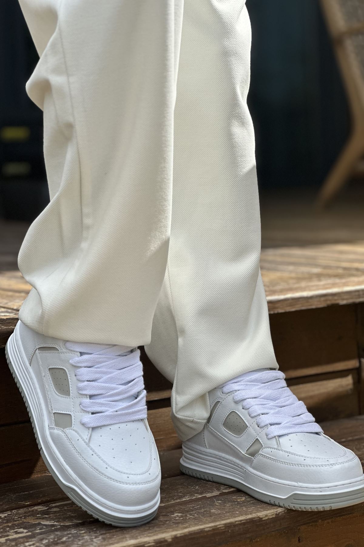 CH2410 CBT Avax Erkek Spor Ayakkabı BEYAZ/GRI - Görsel 3