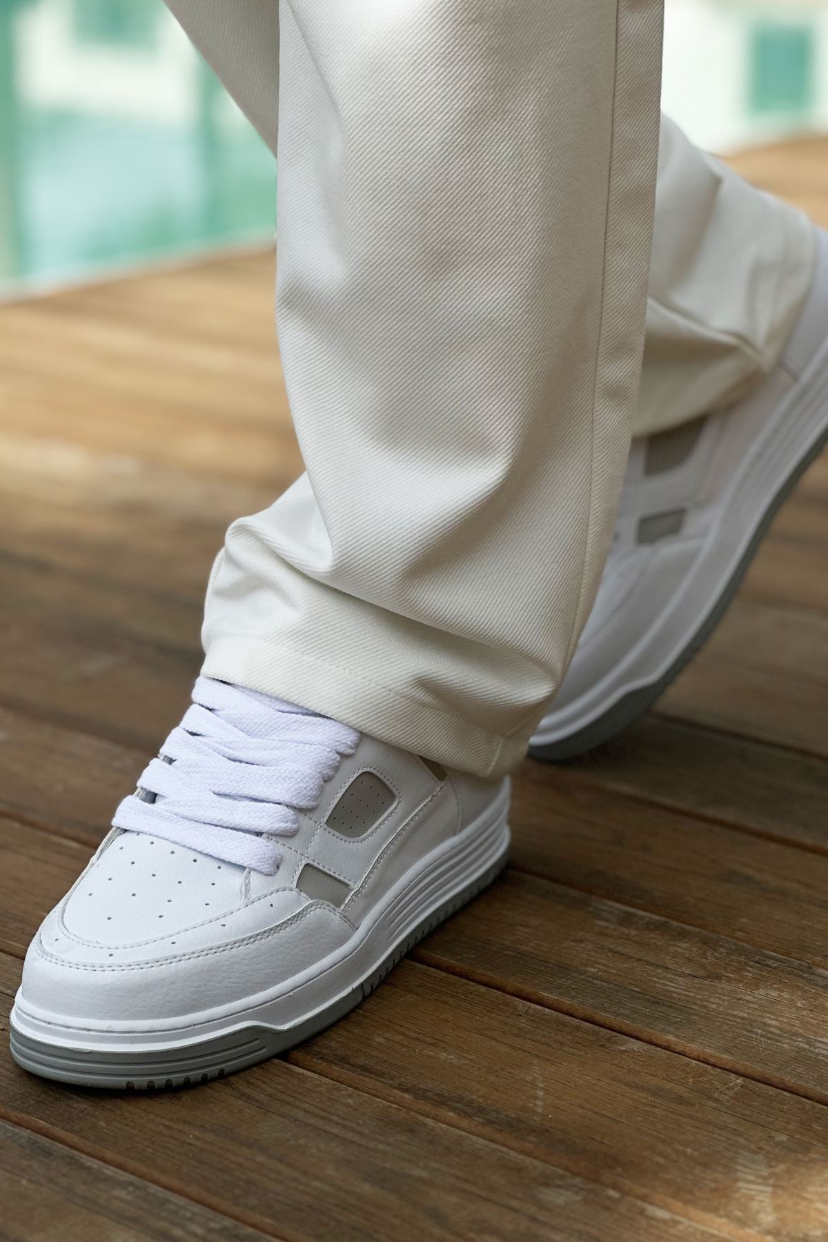 CH2410 CBT Avax Erkek Spor Ayakkabı BEYAZ/GRI - Görsel 4