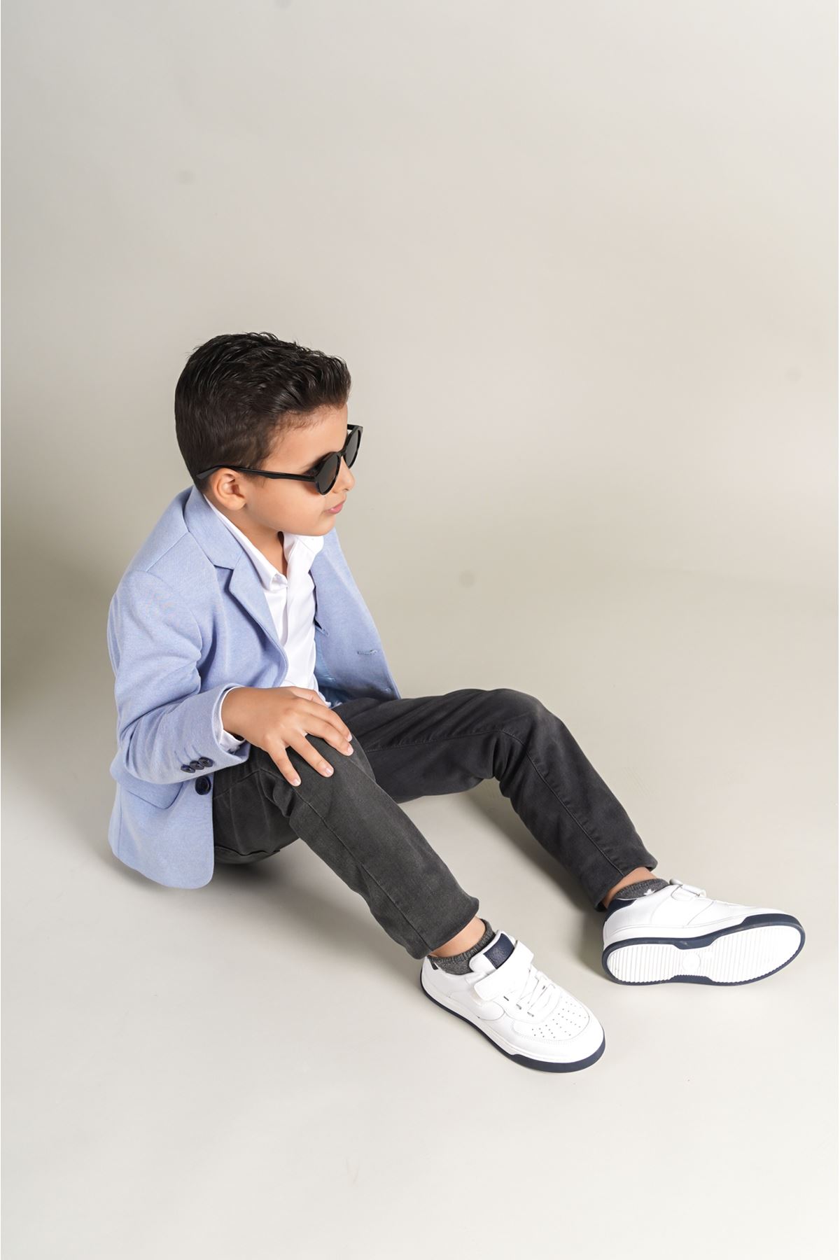 1009 Prime Çocuk Ayakkabı Beyaz Siyah - Görsel 4