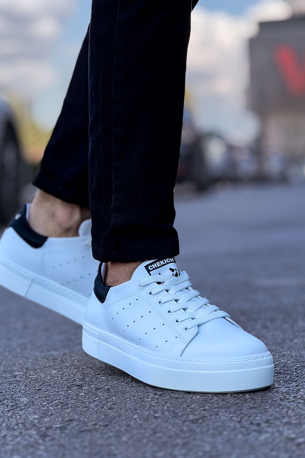 CH983 CBT Tennis Erkek Ayakkabı BEYAZ/SIYAH - Görsel 4