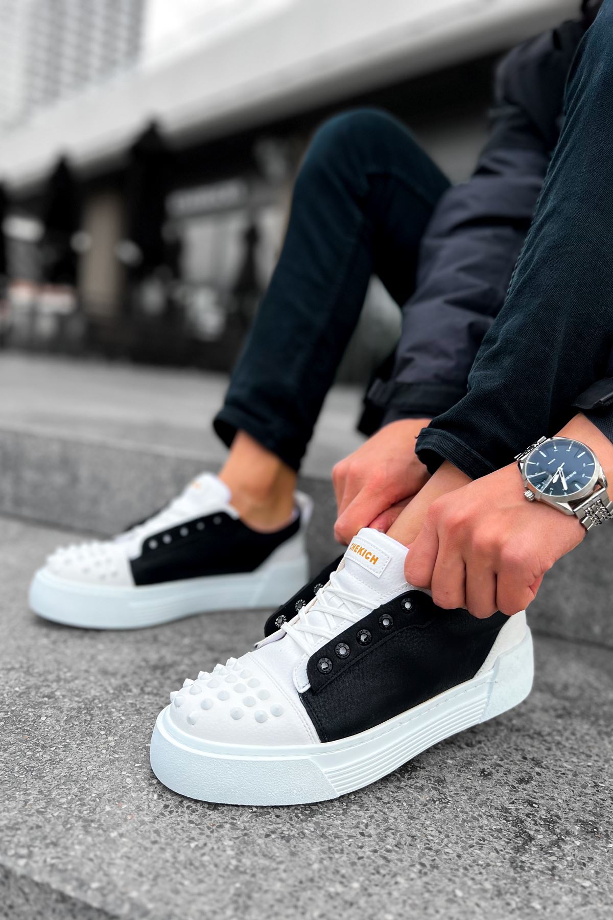 CH169 CBT Thorn Erkek Ayakkabı BEYAZ/SIYAH - Görsel 5