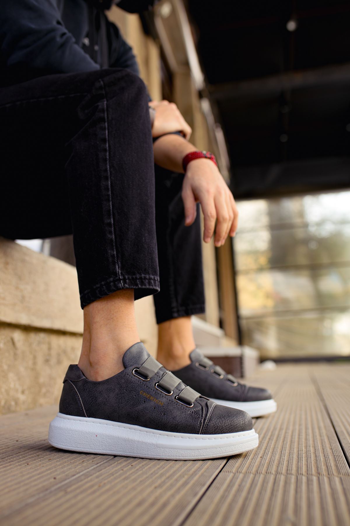 CH253 CBT Mirror Non Erkek Ayakkabı ANTRASIT - Görsel 4