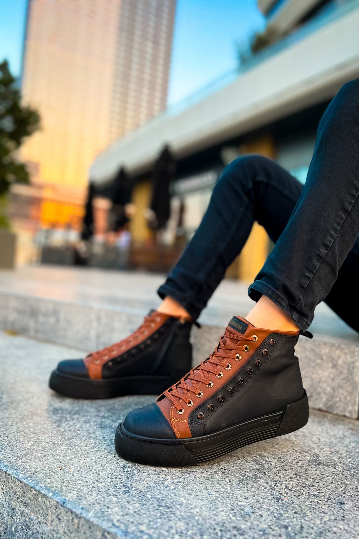 CH167 GST Blazer Erkek Bot SIYAH/TABA - Görsel 4