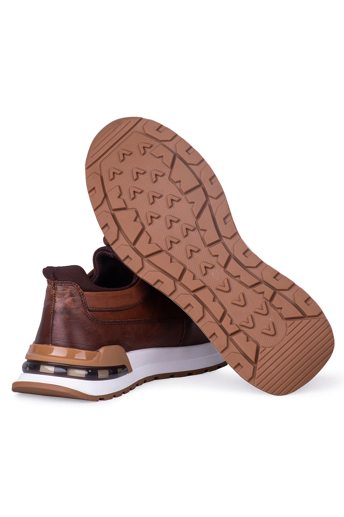 4K Hakiki Deri Erkek Günlük Casual Ayakkabı Vizon - Görsel 5