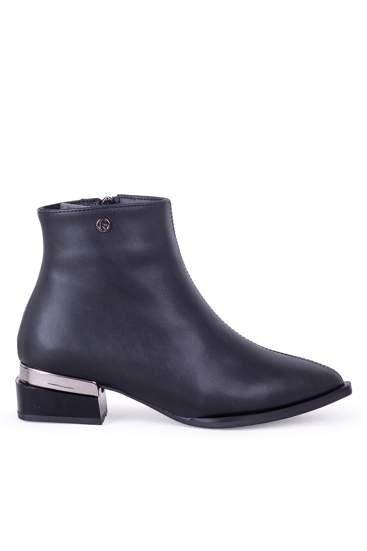 4K 52720 Kadın Fermuarlı Bot Siyah - Görsel 2