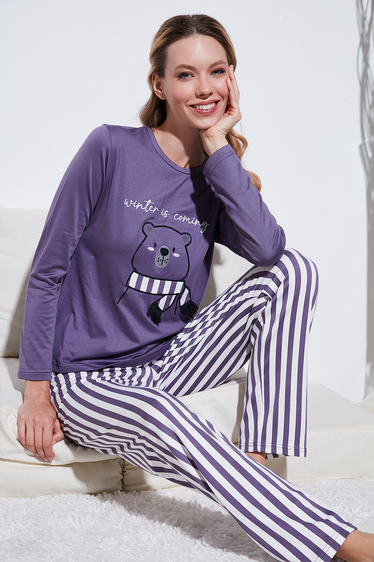 Bayan Pijama Takımı 65719102 LİLA