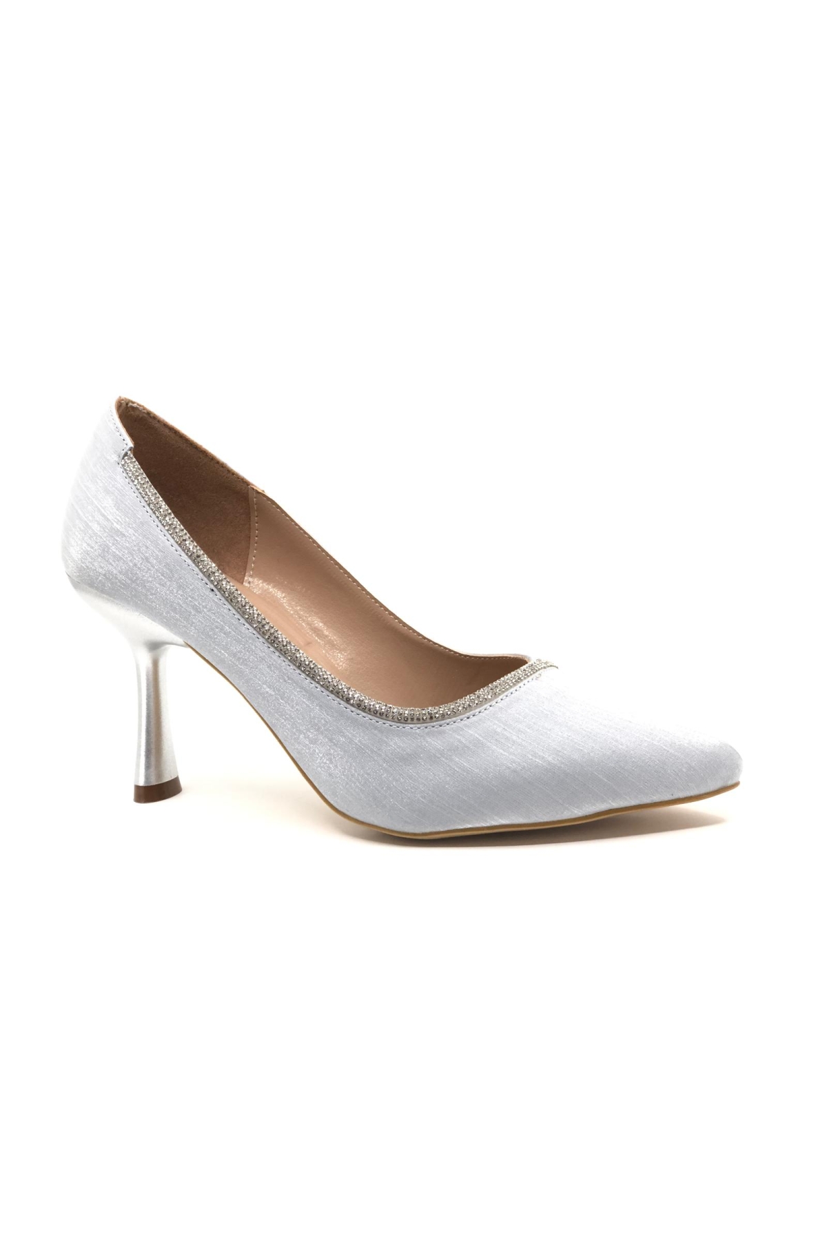 Şerit Taş Detaylı Stiletto Kadın Topuklu Ayakkabı - Görsel 4
