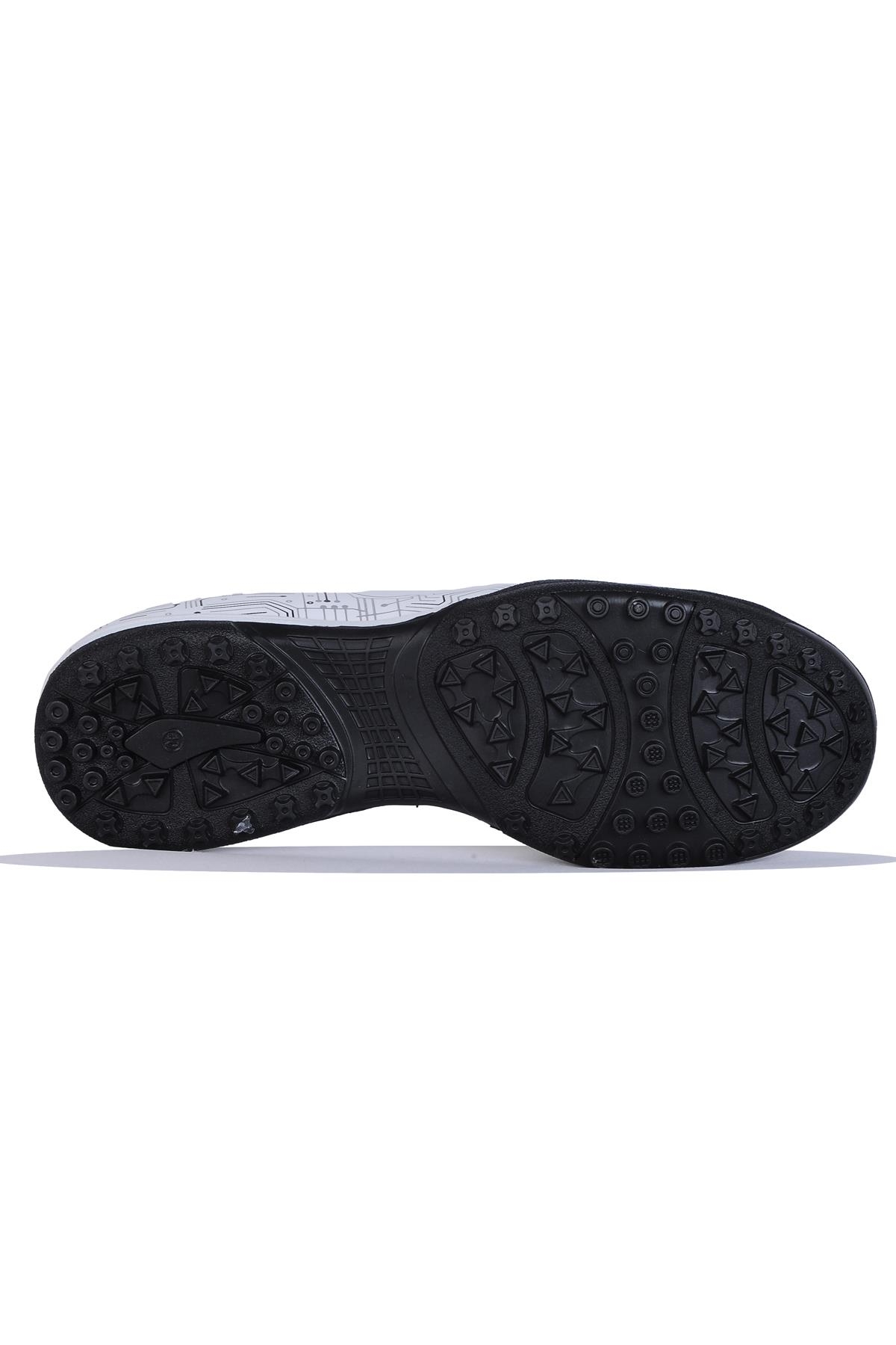 Mp 242-2108Mr Beyaz Erkek Çoraplı Halısaha Çim Futbol Ayakkabı - Görsel 4