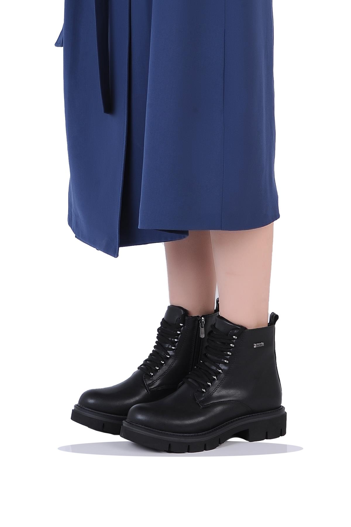 London K452021 Termal Kürklü Kadın Düz Kışlık Bot - Görsel 3