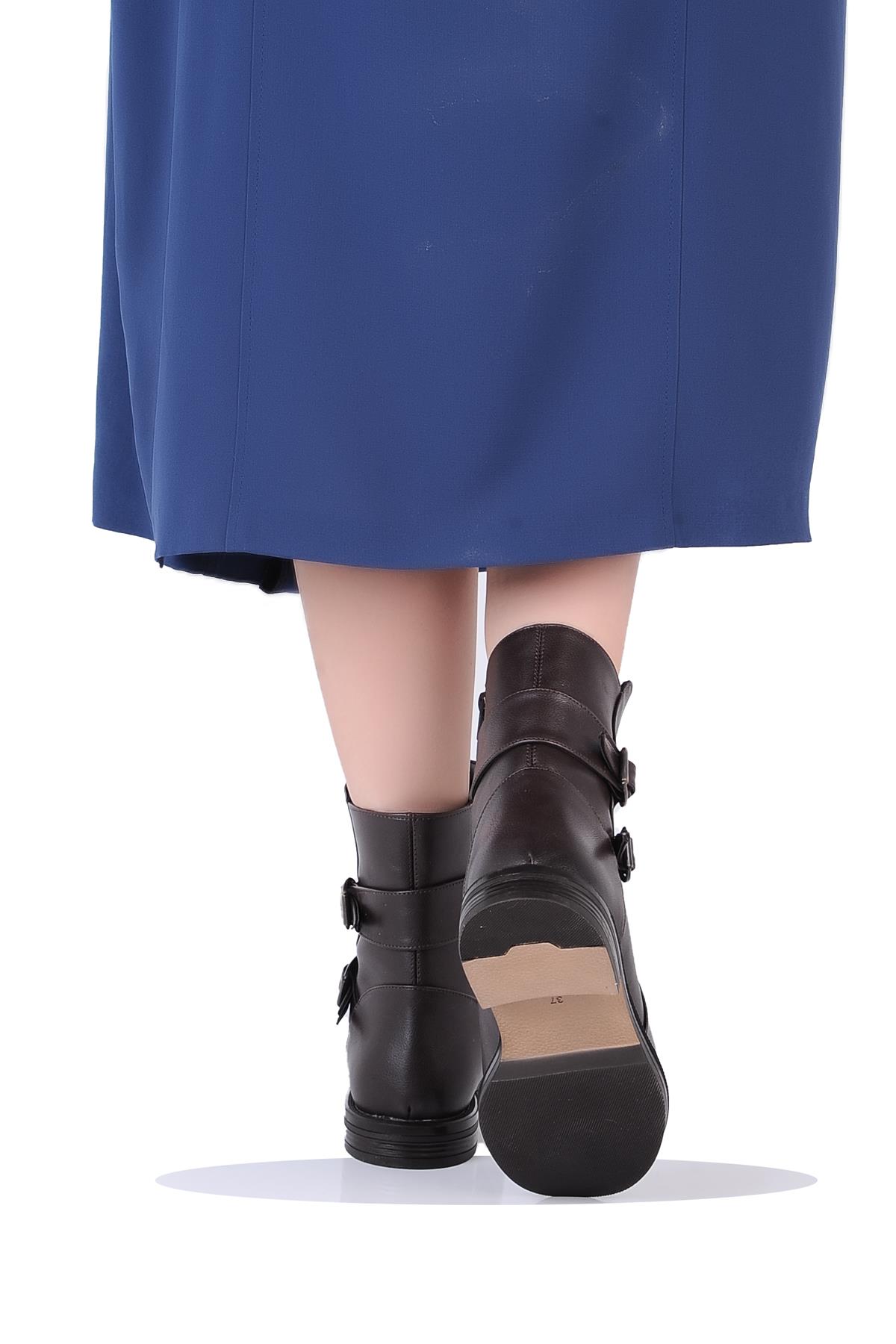 London K151204 Termal Kürklü Kadın Klasik Düz Kışlık Bot - Görsel 4