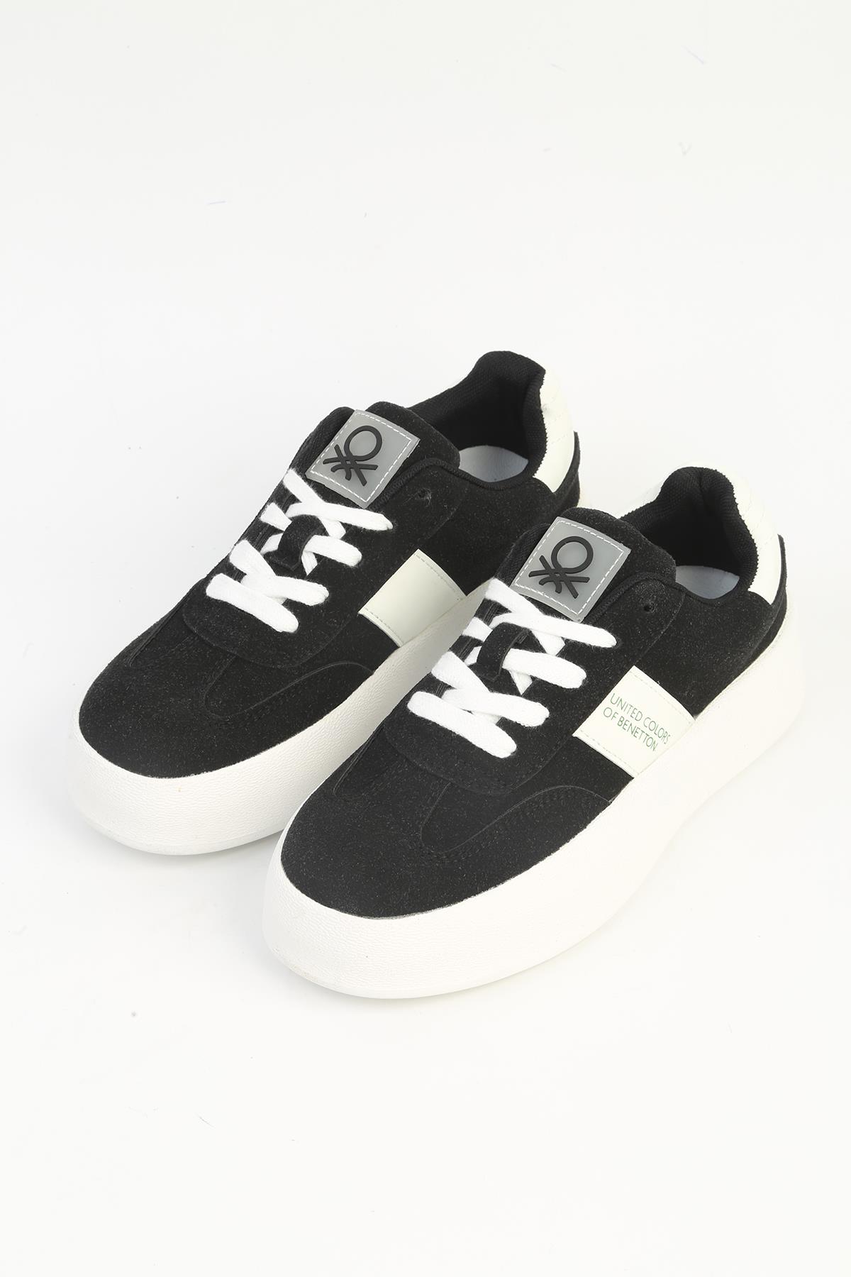 ® Siyah Beyaz Kadın Spor Ayakkabı İTHAL BNI-11241 - Görsel 5