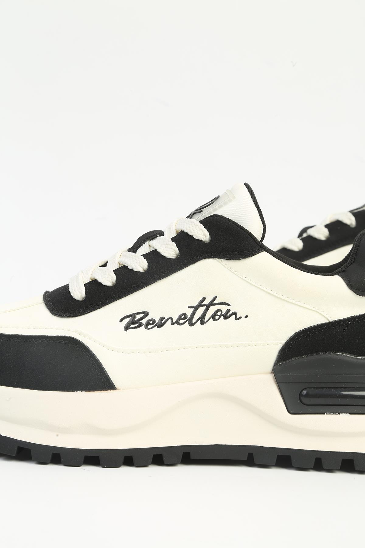 ® Beyaz Siyah Kadın Spor Ayakkabı İTHAL BNI-11235 - Görsel 5