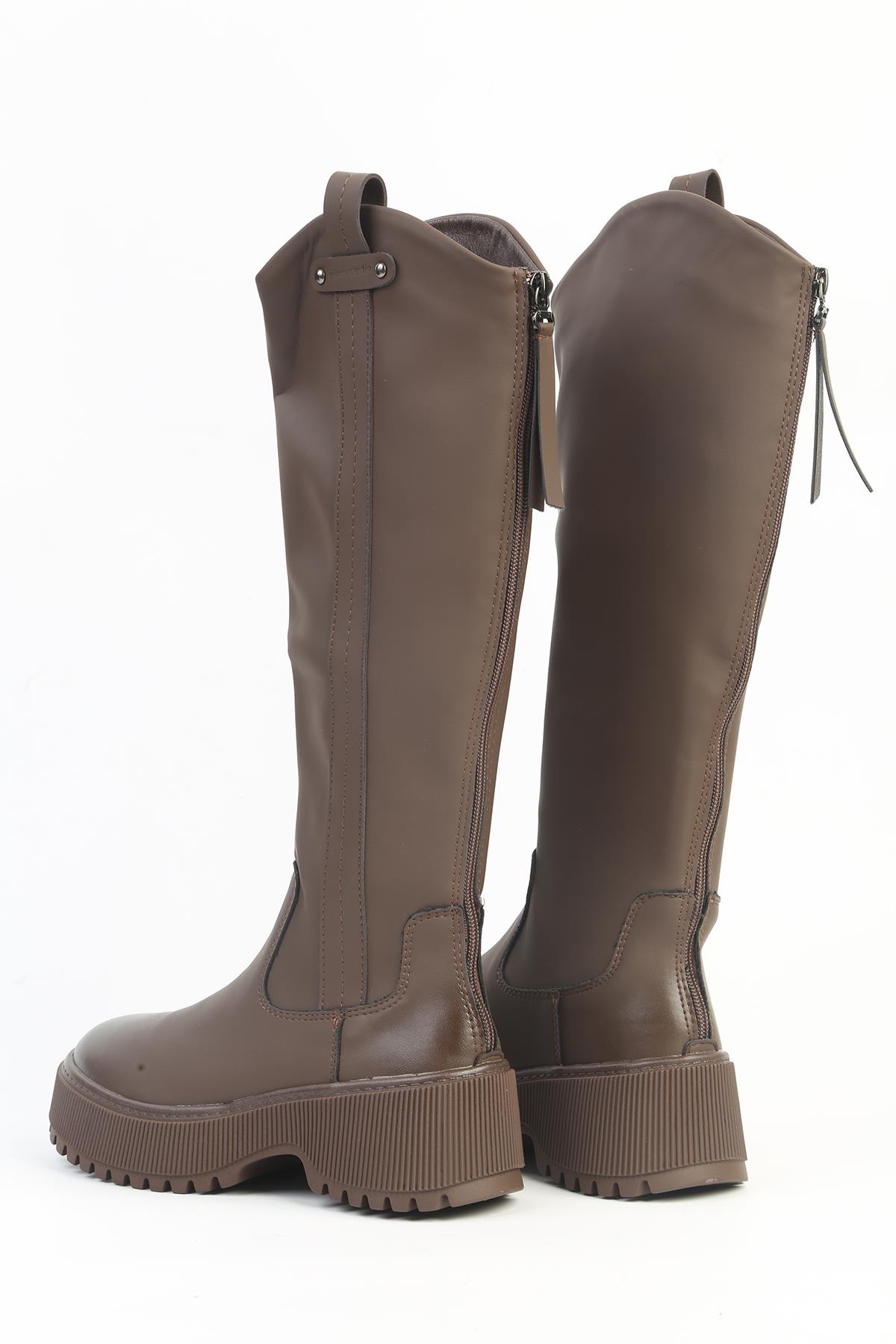 ® Kahve Kadın Çizme İTHAL PCI-11196 - Görsel 4