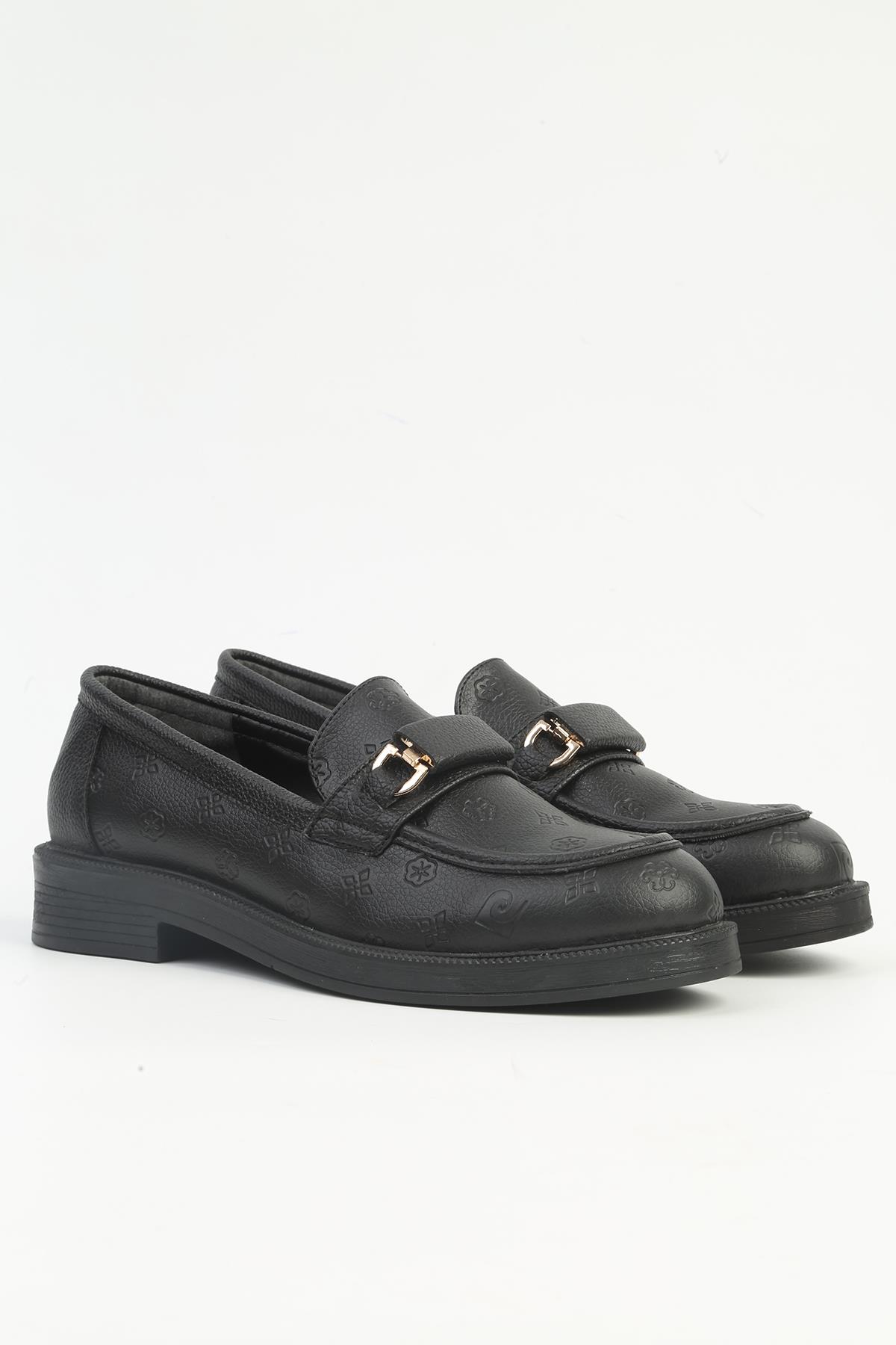 ® | PC-54117 - Kadın Siyah Loafer - Görsel 3