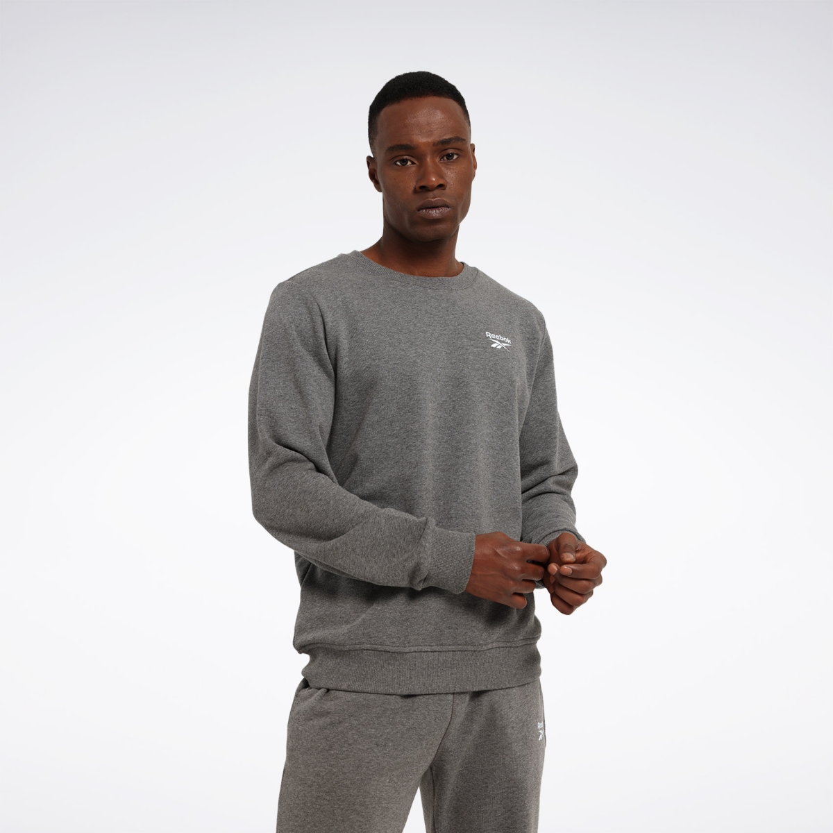 Reebok RI FT LEFT CHEST CREW Antrasit Erkek Sweatshirt