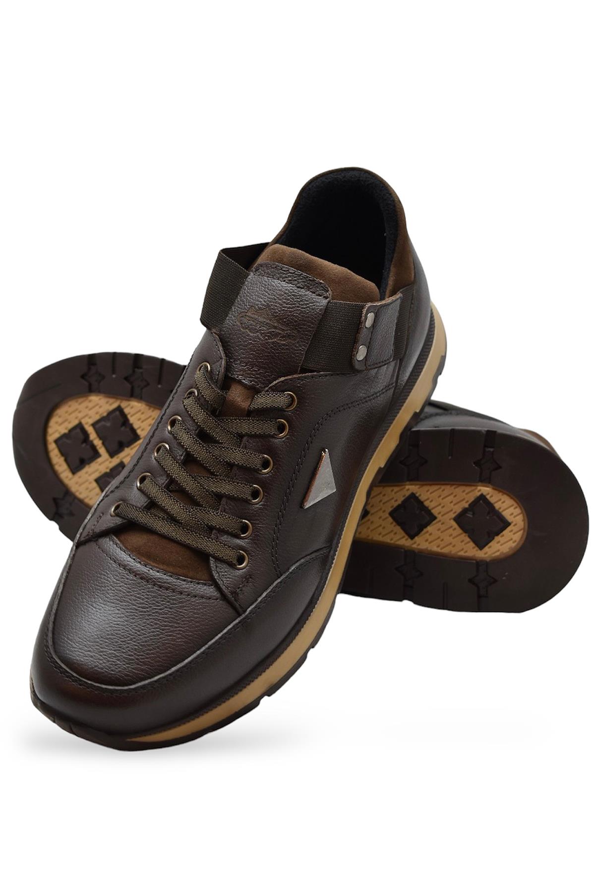 TAB2055 Tam Ortopedik Taban %100 Hakiki Deri Erkek Ayakkabı Kauçuk Kaymaz Taban - Görsel 4