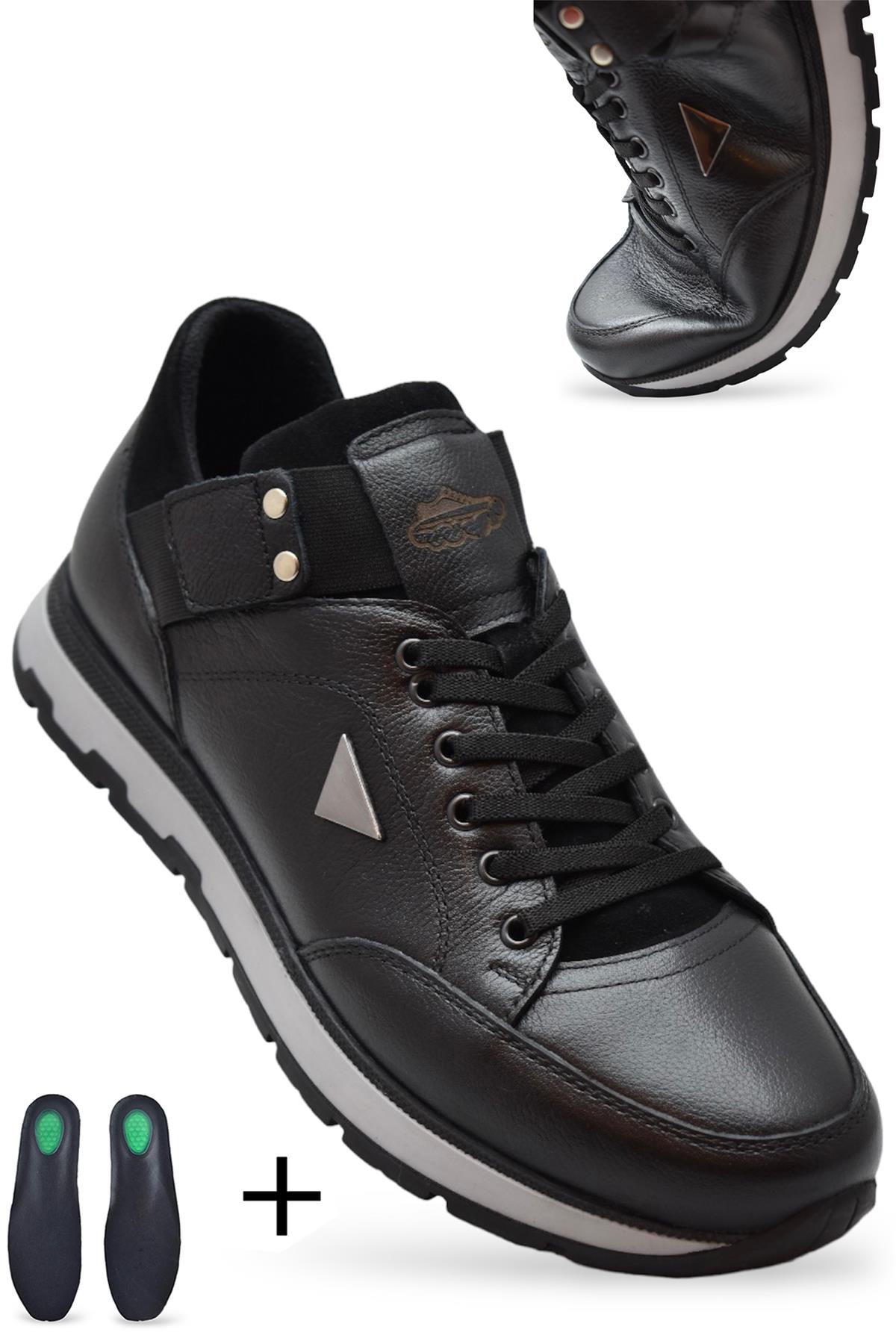 TAB2055 Tam Ortopedik Taban %100 Hakiki Deri Erkek Ayakkabı Kauçuk Kaymaz Taban - Görsel 3